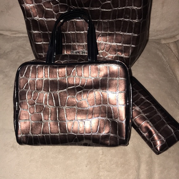 Animal print metallic Bag set of 3 New - Picture 3 of 12